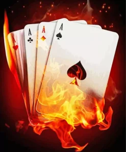 Burning Poker Cards Diamond Painting