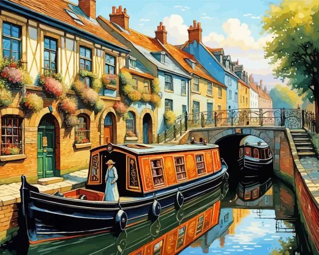 Canal Boat Diamond Paints Canal Boat Diamond Painting