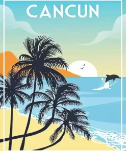 Cancun Beach Poster Diamond Painting