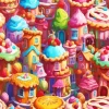 Candies Houses Diamond Painting