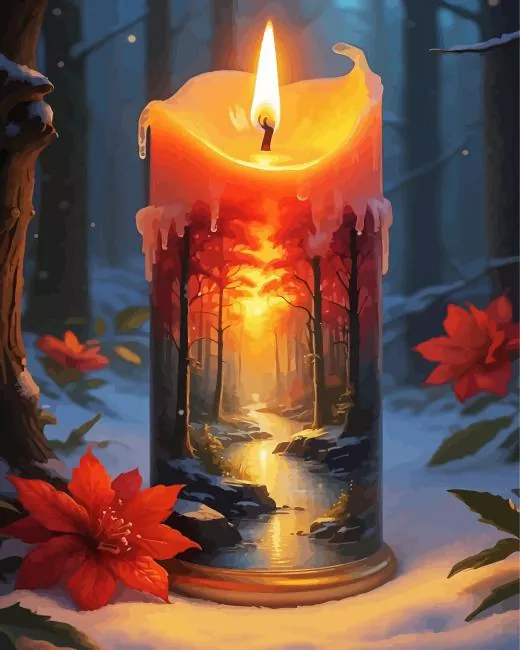 Candle Art Diamond By Numbers Candle Art Diamond Painting