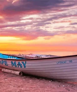 Cape May Beach At Sunset Diamond Painting