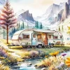 Caravan Camp Art Diamond Painting