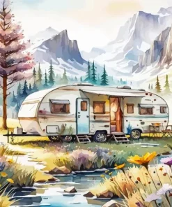Caravan Camp Art Diamond Painting