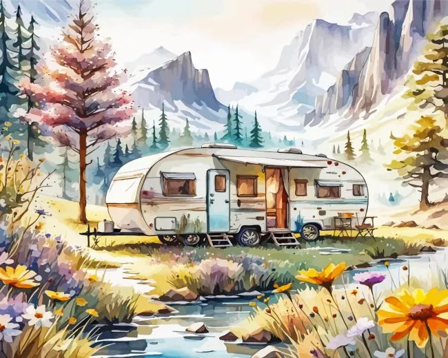 Caravan Camp Art Diamond Paints Caravan Camp Art Diamond Painting
