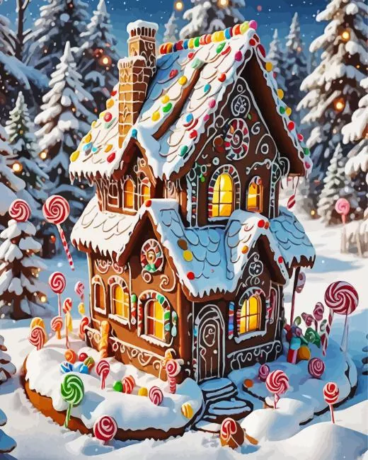 Christmas candy house Diamond Paintings Christmas Candy House Diamond Painting