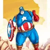 Fat Captain America Diamond Painting