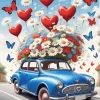 Flowers Car Diamond Painting