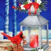 Lantern And Cardinal Diamond Painting