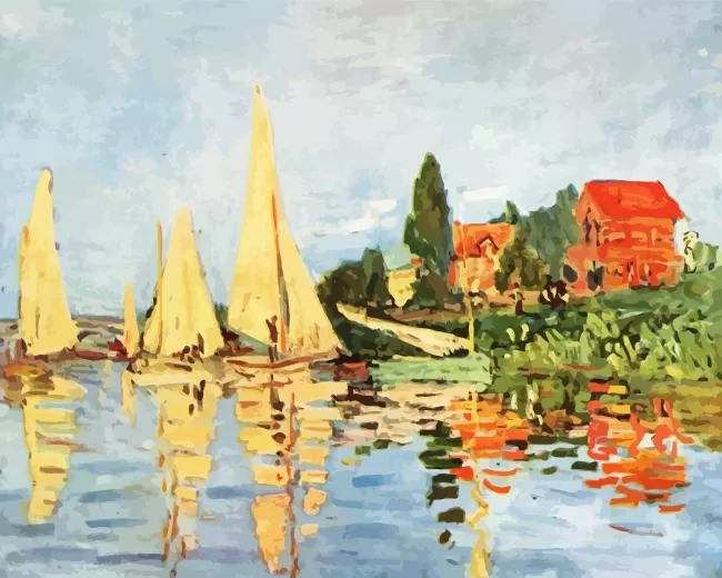 Monet Regatta at Argenteuil Diamond Dotz Monet Regatta At Argenteuil Diamond Painting