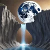 Moon Waterfall Diamond Painting