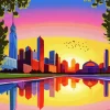 Nebraska Omaha City Poster Diamond Painting