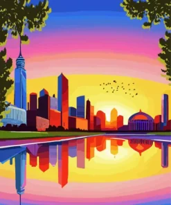 Nebraska Omaha City Poster Diamond Painting