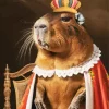 Queen Capybara Diamond Painting