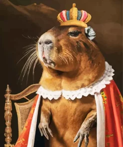 Queen Capybara Diamond Painting
