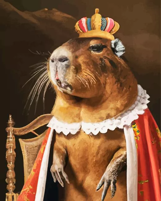 Queen Capybara Diamond Dotz Queen Capybara Diamond Painting