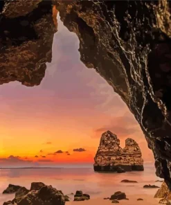 Sunset In Parai Do Camilo Beach Diamond Painting