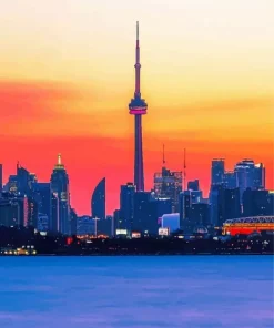 Toronto Canada At Sunset Diamond Painting
