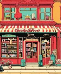 Vintage Candy Shop Diamond Painting