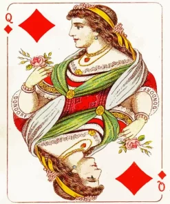 Vintage Queen Card Diamond Painting