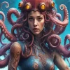 Aesthetic Girl Octopus Art Diamond Painting