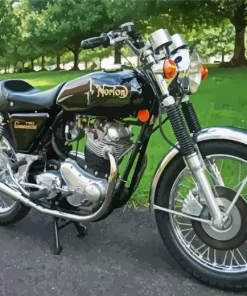 Black Norton 750 Commando Diamond Painting