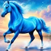 Blue Horse Diamond Painting