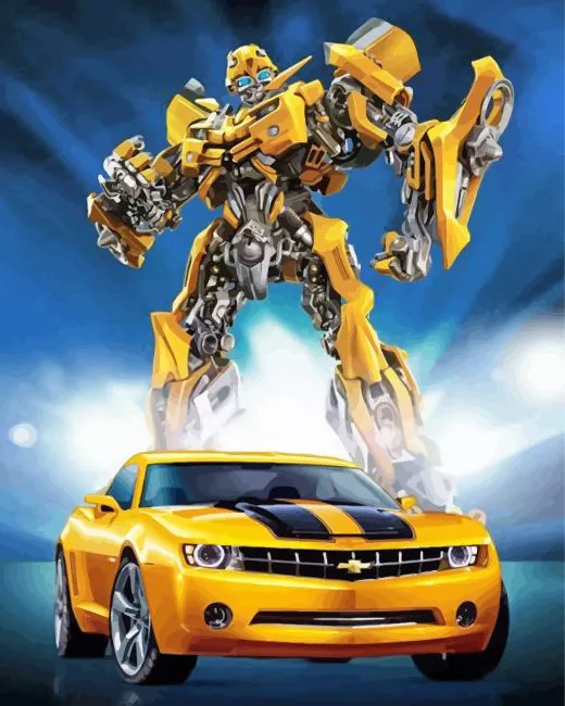 camaro bumblebee painting by numbers Camaro Bumblebee Diamond Painting