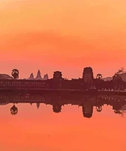 Cambodia Sunset Diamond Painting