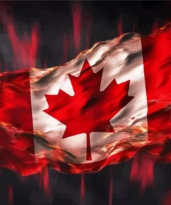 Canada Flag Art Diamond Painting
