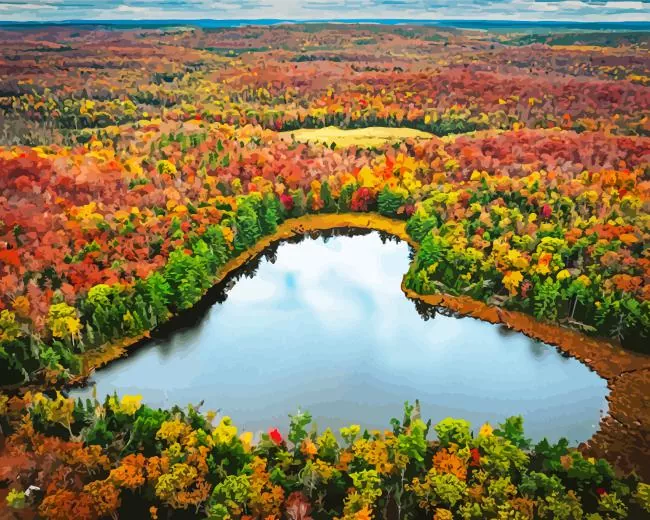 canada heart lake Diamond Paintings Canada Heart Lake Diamond Painting