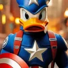 Captain America Duck Diamond Painting