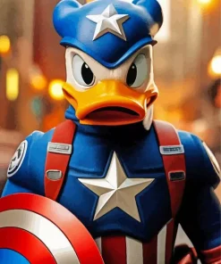 Captain America Duck Diamond Painting