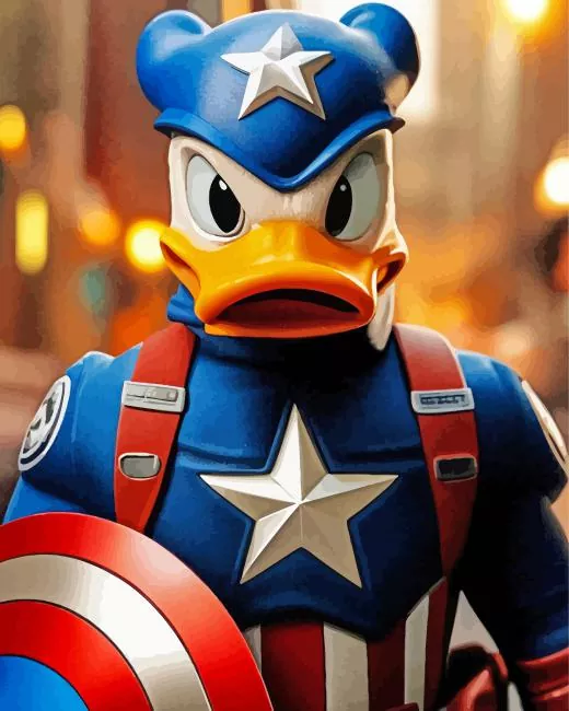 captain america duck Diamond Paintings Captain America Duck Diamond Painting