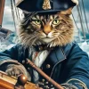 Captain Meow Diamond Painting