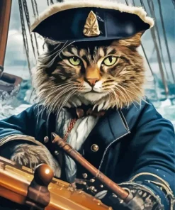Captain Meow Diamond Painting