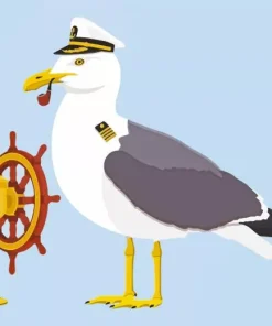 Captain Seagull Diamond Painting