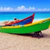 Caribbean Fishing Boat Diamond Painting