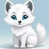 Cartoon Arctic Fox Diamond Painting