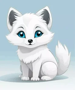 Cartoon Arctic Fox Diamond Painting