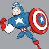 Cartoon Captain America Hero Diamond Painting