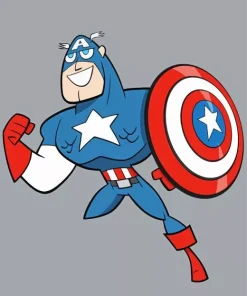 Cartoon Captain America Hero Diamond Painting