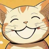 Cartoon Cat Smiling Diamond Painting