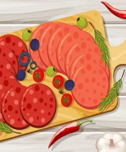 Cartoon Charcuterie Board Diamond Painting