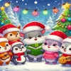 Cartoon Christmas Animals Diamond Painting