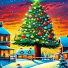 Cartoon Christmas Tree Diamond Painting