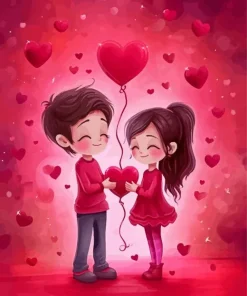 Cartoon Couple Diamond Painting