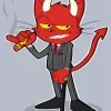 Cartoon Devil Cat Diamond Painting