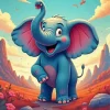 Cartoon Elephant Diamond Painting