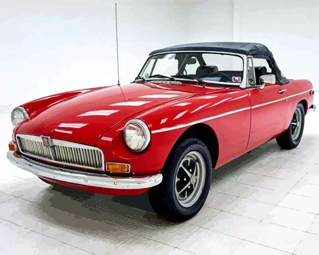 classic MGB car Diamond Paints Classic MGB Car Diamond Painting